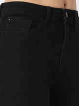 Women Alexa Jeans Super Skinny Fit Jet Black High Rise