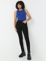 Women Alexa Jeans Super Skinny Fit Jet Black High Rise
