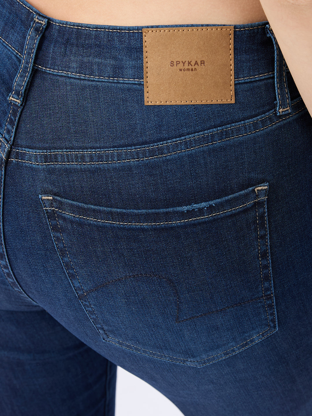 Spykar Dark Blue High Rise Super Skinny Fit Casual Jeans For Women