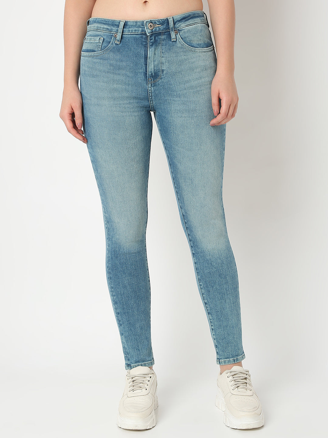 Spykar Super Skinny Fit High-Rise Jeans For Women