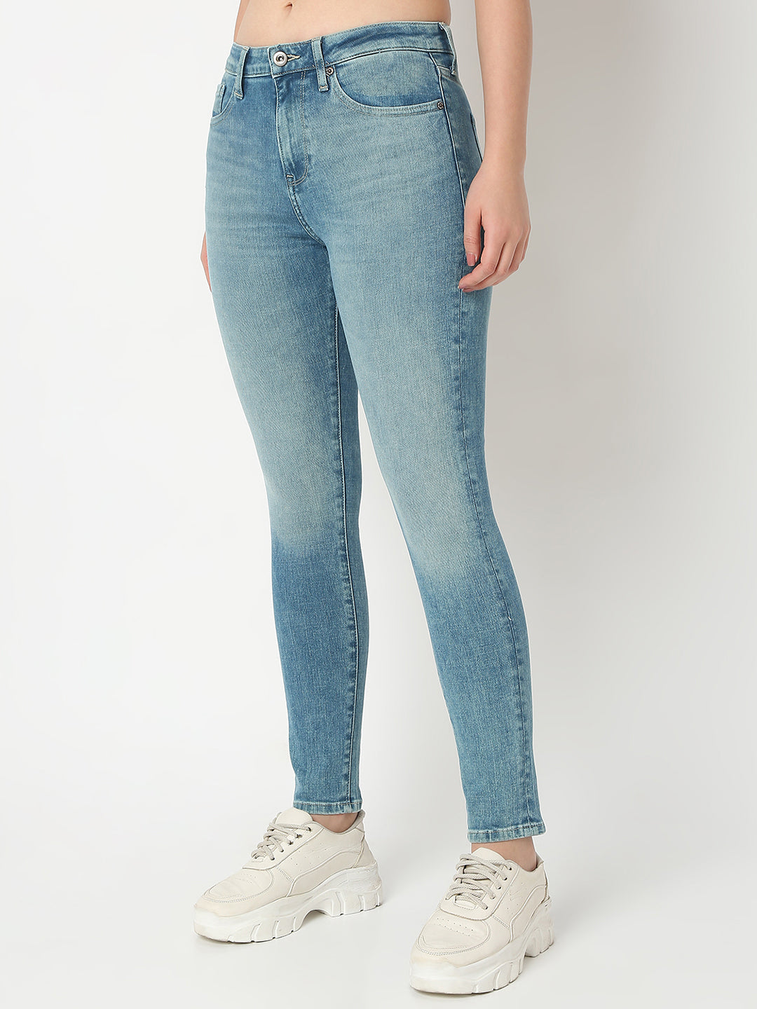 Spykar Super Skinny Fit High-Rise Jeans For Women