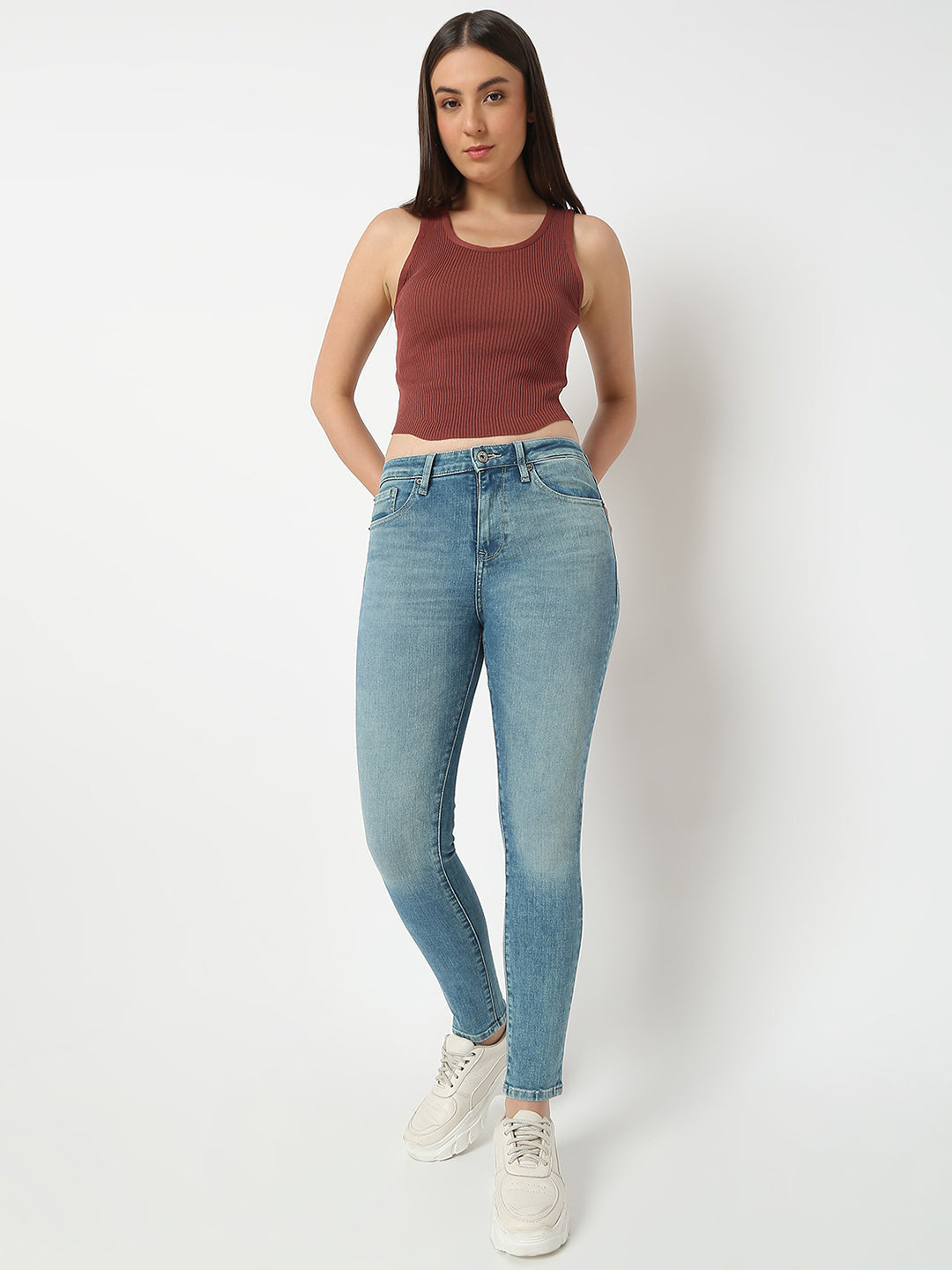 Spykar Super Skinny Fit High-Rise Jeans For Women