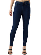 Women Alexa Jeans Super Skinny Fit Dark Blue High Rise