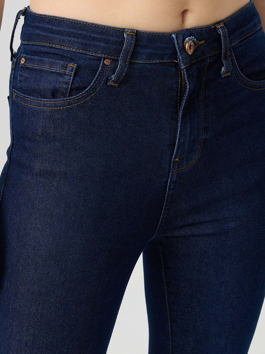 Women Alexa Jeans Super Skinny Fit Dark Blue High Rise