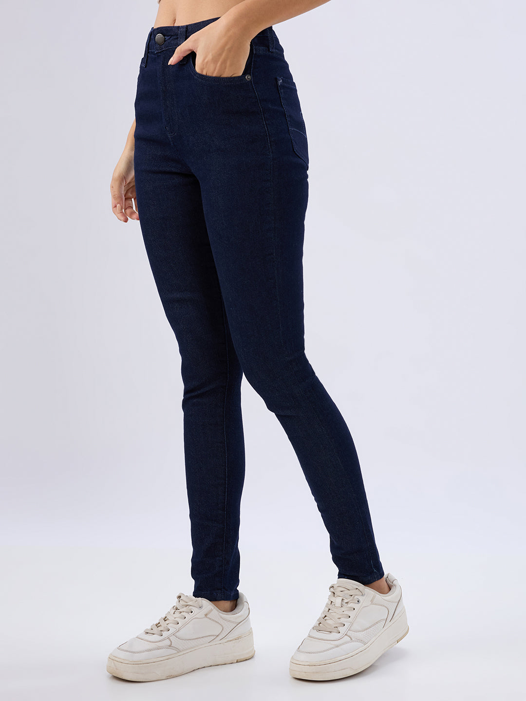 Spykar Raw Blue Super Skinny Fit High Rise Jeans For Women