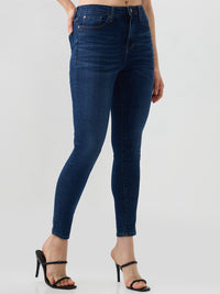 Women Alexa Jeans Super Skinny Fit Dark Blue High Rise