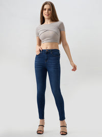Women Alexa Jeans Super Skinny Fit Dark Blue High Rise