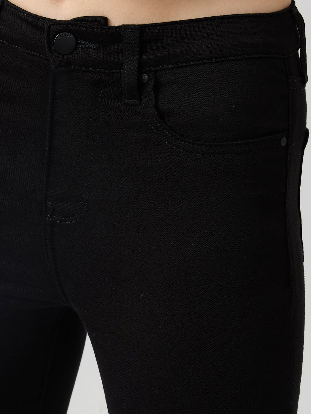 Women Jeans Skinny Fit Jet Black High Rise