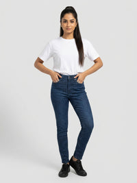 Women Alexa Jeans Super Skinny Fit Dark Blue High Rise