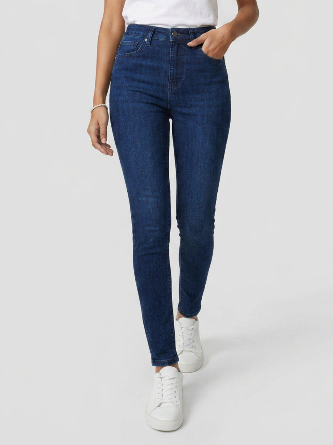 Women Alexa Jeans Super Skinny Fit Dark Blue High Rise