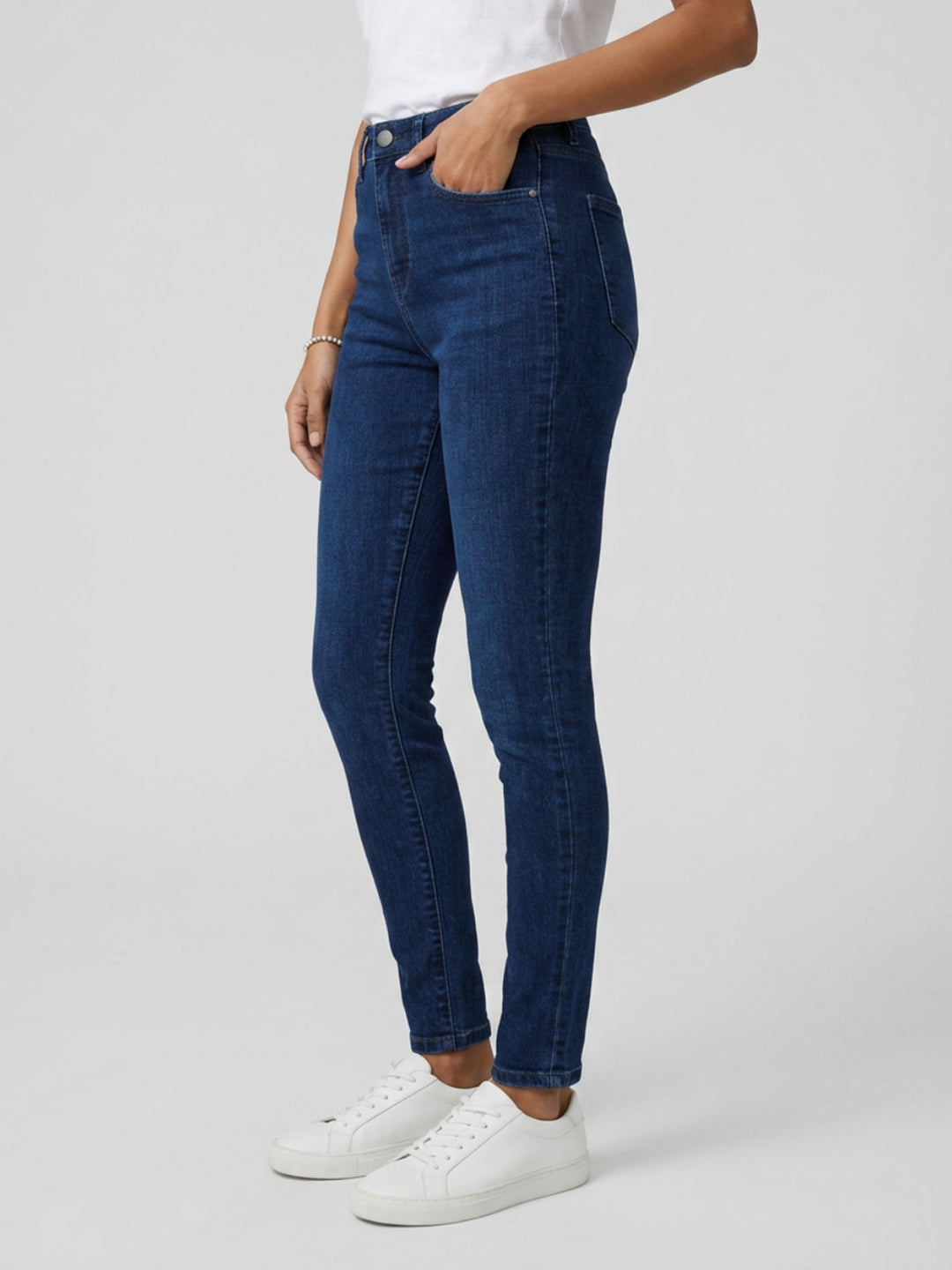 Women Alexa Jeans Super Skinny Fit Dark Blue High Rise