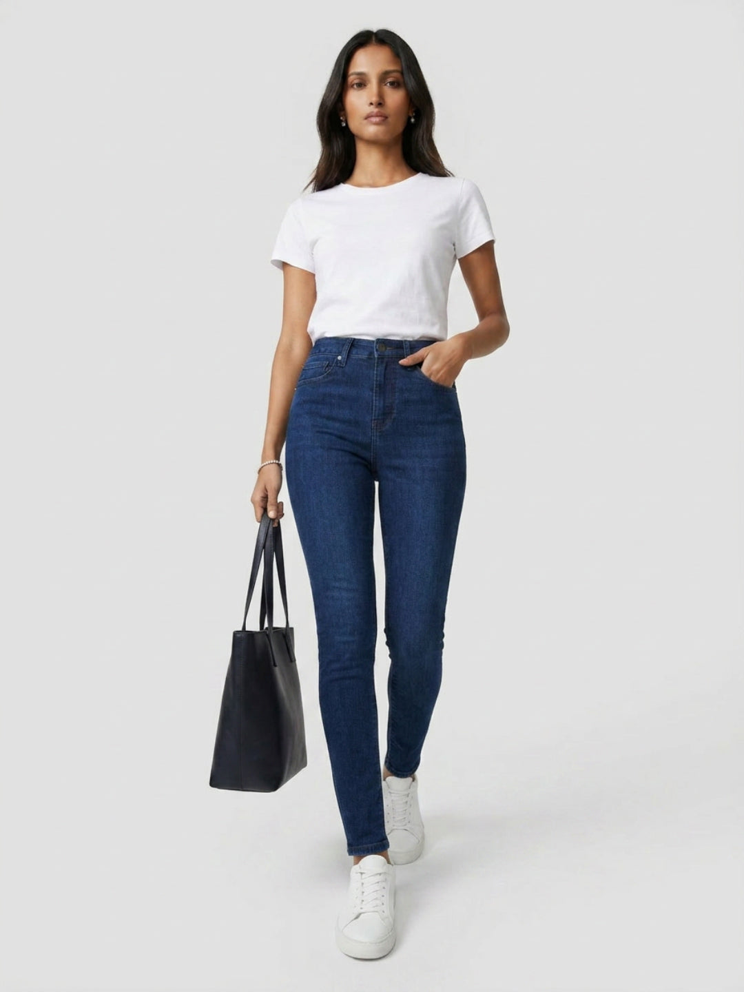 Women Alexa Jeans Super Skinny Fit Dark Blue High Rise