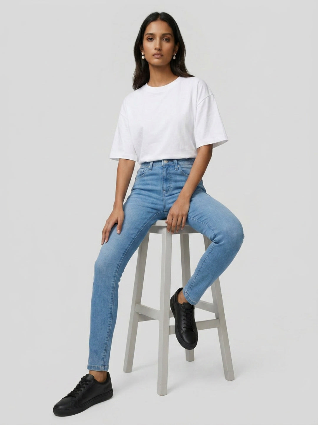 Women Alexa Jeans Super Skinny Fit Light Blue High Rise