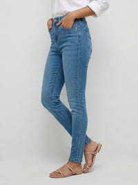 Women Alexa Jeans Super Skinny Fit Mid Blue High Rise