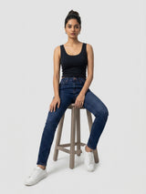 Women Alexa Jeans Super Skinny Fit Dark Blue High Rise