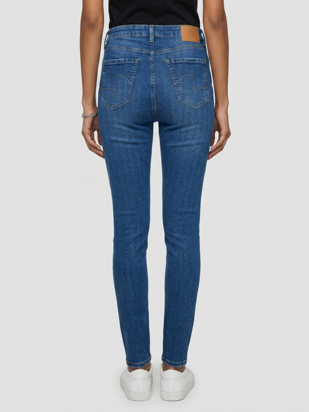 Women Alexa Jeans Super Skinny Fit Mid Blue High Rise
