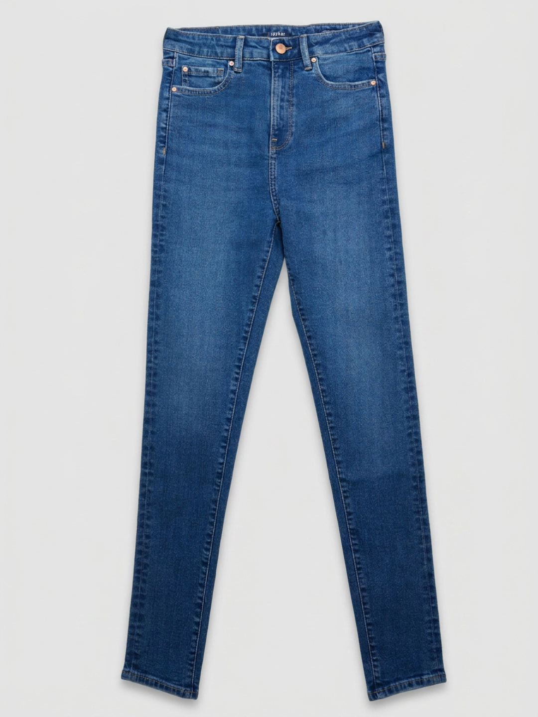 Women Alexa Jeans Super Skinny Fit Mid Blue High Rise