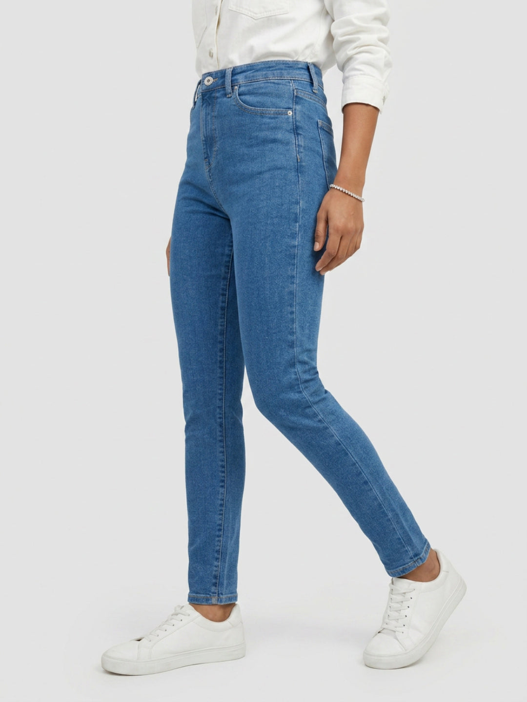Women Alexa Jeans Super Skinny Fit Light Blue Mid Rise