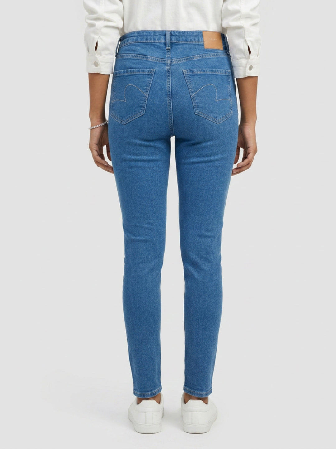 Women Alexa Jeans Super Skinny Fit Light Blue Mid Rise