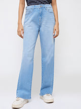 Women Bella Jeans Straight Fit Light Blue High Rise