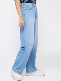 Women Bella Jeans Straight Fit Light Blue High Rise