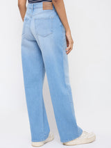 Women Bella Jeans Straight Fit Light Blue High Rise