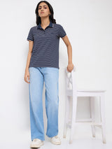 Women Bella Jeans Straight Fit Light Blue High Rise