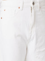 Spykar Women Straight Fit High-Rise Highly Distressed Stretchable Jeans