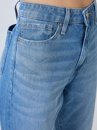 Women Bella Jeans Straight Fit Blue High Rise