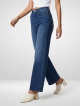 Women Bella Jeans Straight Fit Vintage Blue High Rise