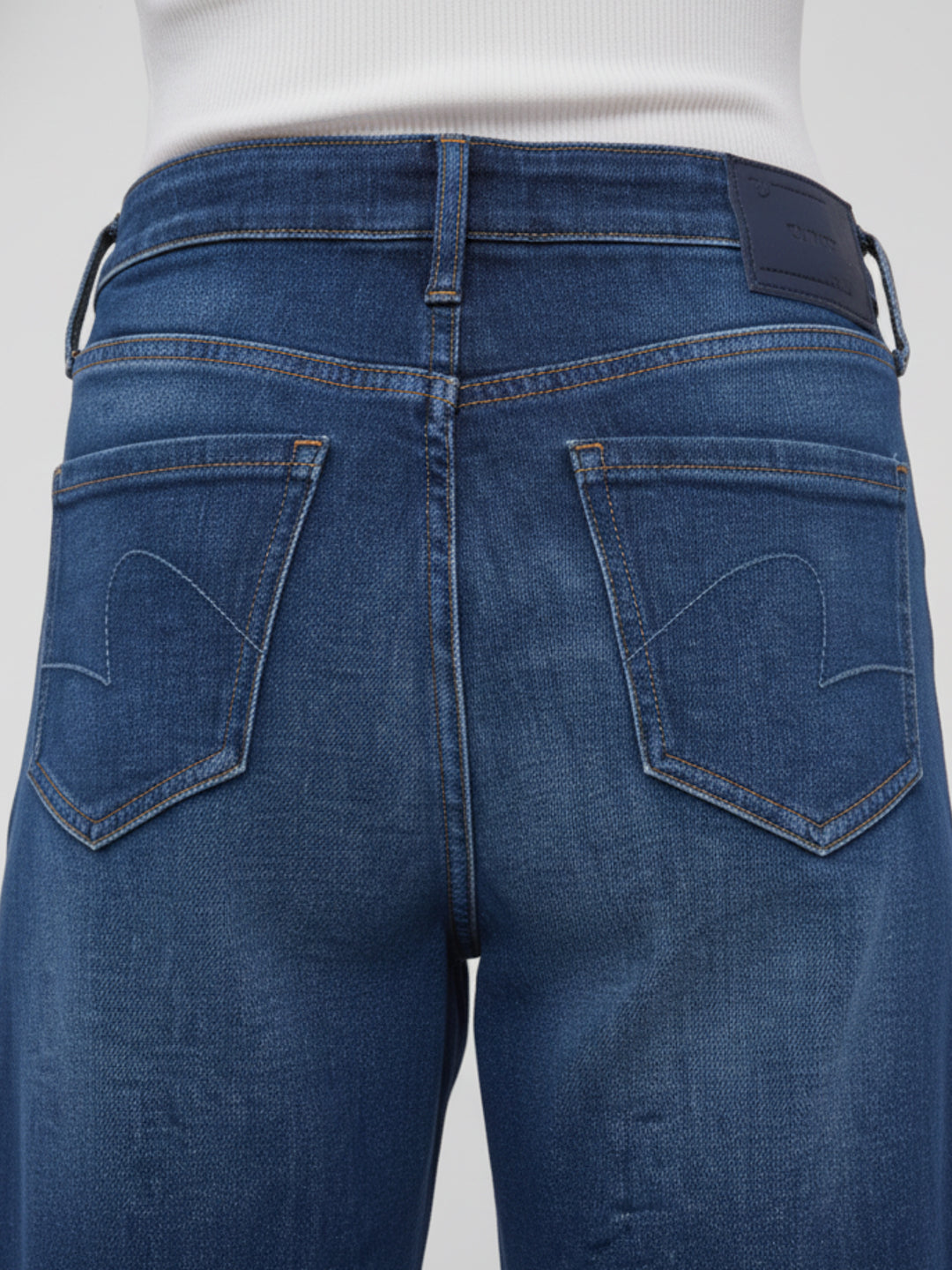 Women Bella Jeans Straight Fit Vintage Blue High Rise