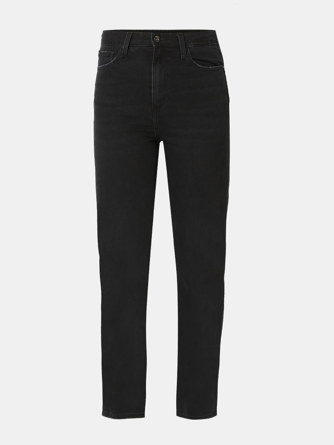 Women Bella Jeans Straight Fit Black High Rise