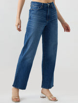 Women Bella Jeans Straight Fit Blue Mid Rise
