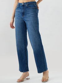 Women Bella Jeans Straight Fit Blue Mid Rise