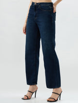 Women Bella Jeans Straight Fit Blue Mid Rise