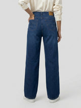 Women Bella Jeans Straight Fit Mid Blue High Rise