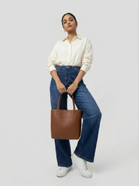 Women Bella Jeans Straight Fit Mid Blue High Rise
