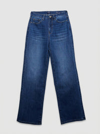 Women Bella Jeans Straight Fit Mid Blue High Rise