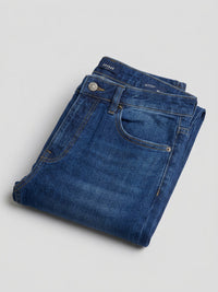 Women Bella Jeans Straight Fit Mid Blue High Rise