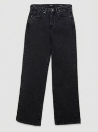 Women Bella Jeans Straight Fit Black High Rise