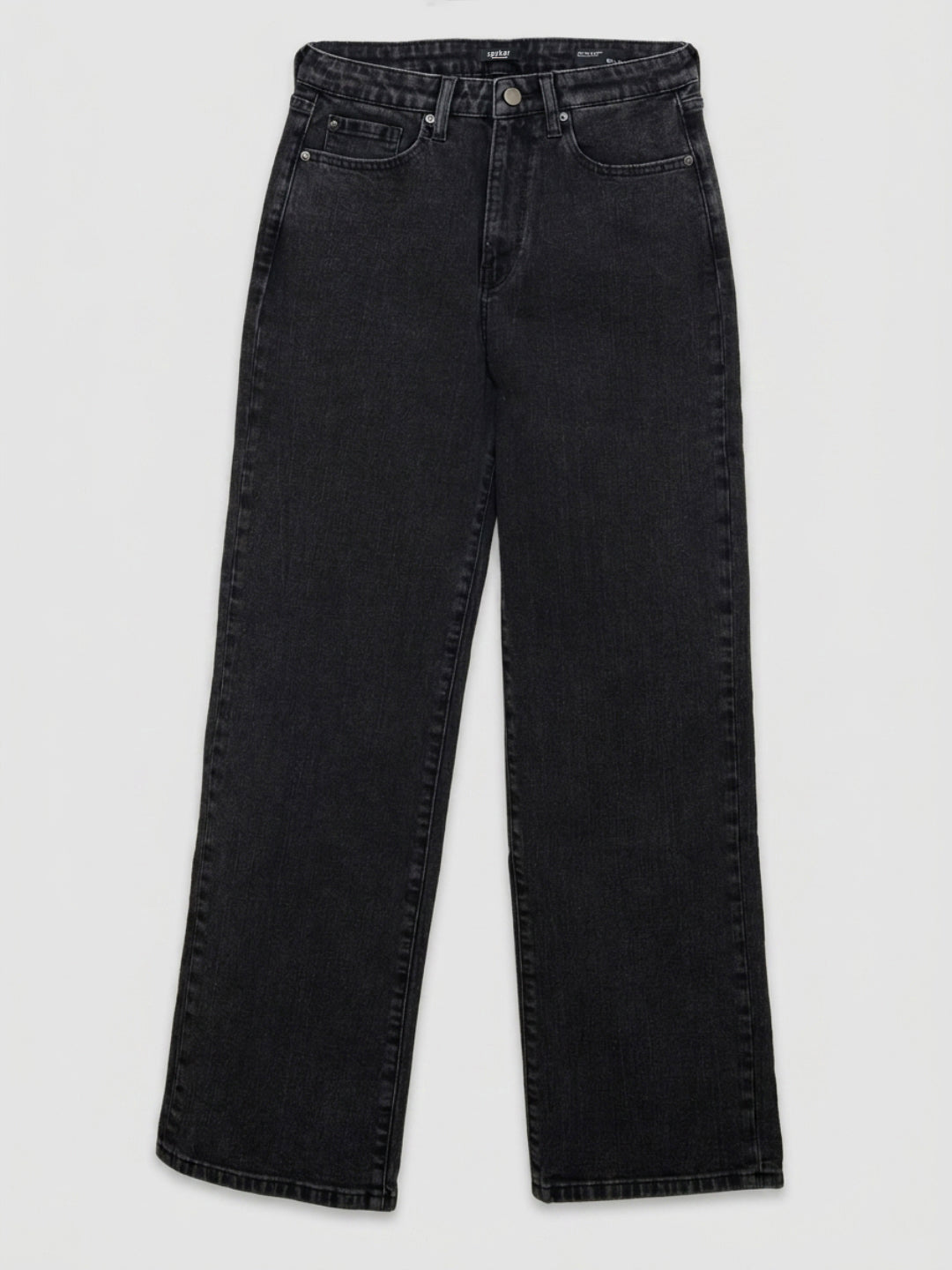 Women Bella Jeans Straight Fit Black High Rise
