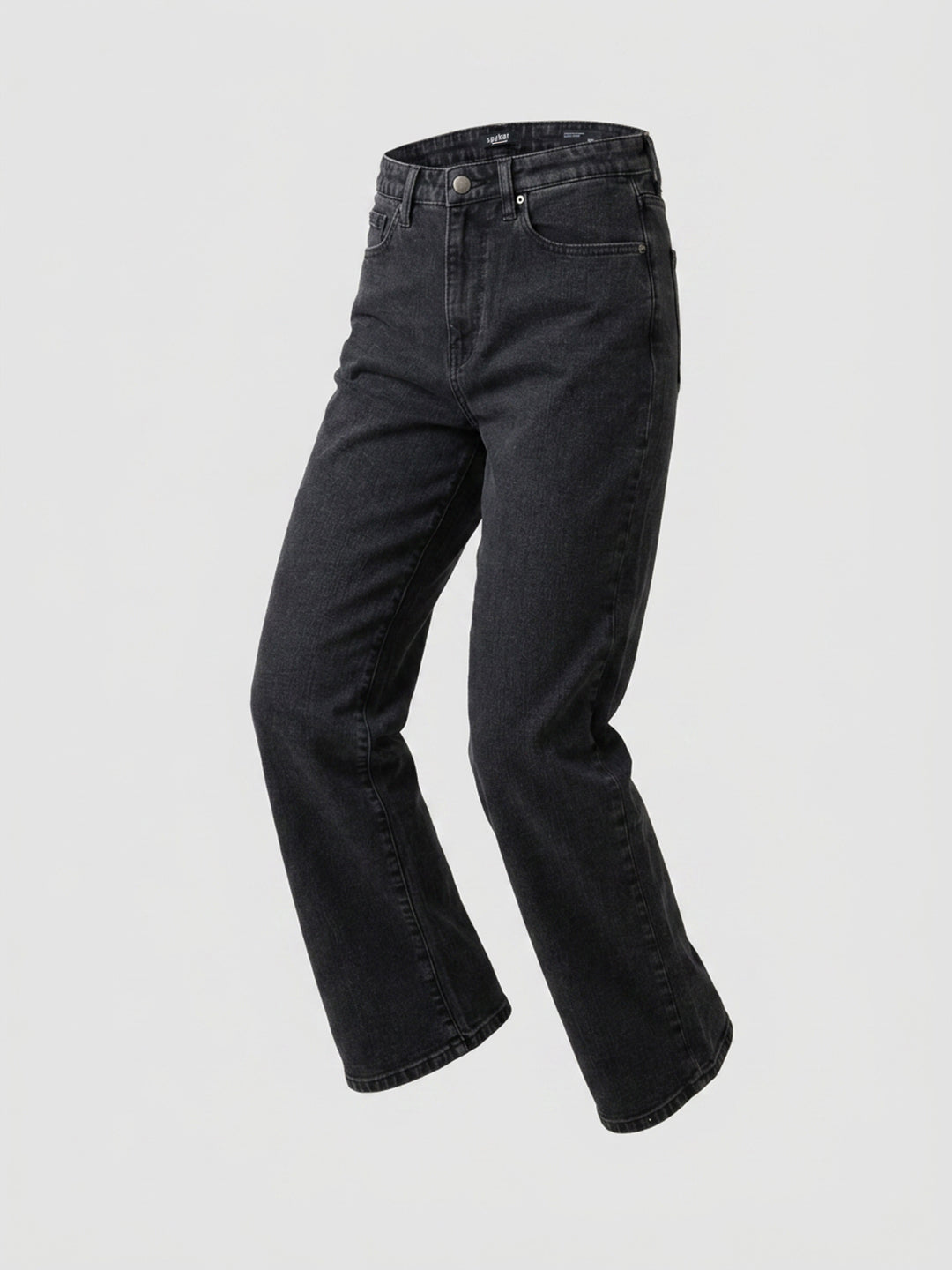 Women Bella Jeans Straight Fit Black High Rise