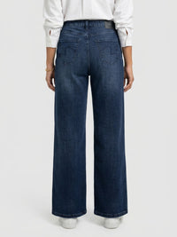 Women Bella Jeans Straight Fit Dark Blue High Rise