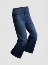 Women Bella Jeans Straight Fit Dark Blue High Rise
