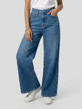 Women Bella Jeans Straight Fit Mid Blue High Rise