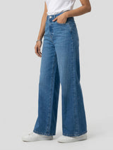Women Bella Jeans Straight Fit Mid Blue High Rise