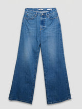 Women Bella Jeans Straight Fit Mid Blue High Rise