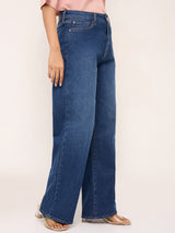 Women Bella Jeans Straight Fit Vintage Blue High Rise