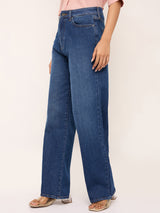 Women Bella Jeans Straight Fit Vintage Blue High Rise