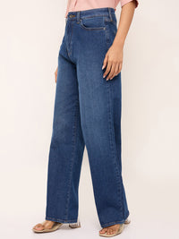 Women Bella Jeans Straight Fit Vintage Blue High Rise